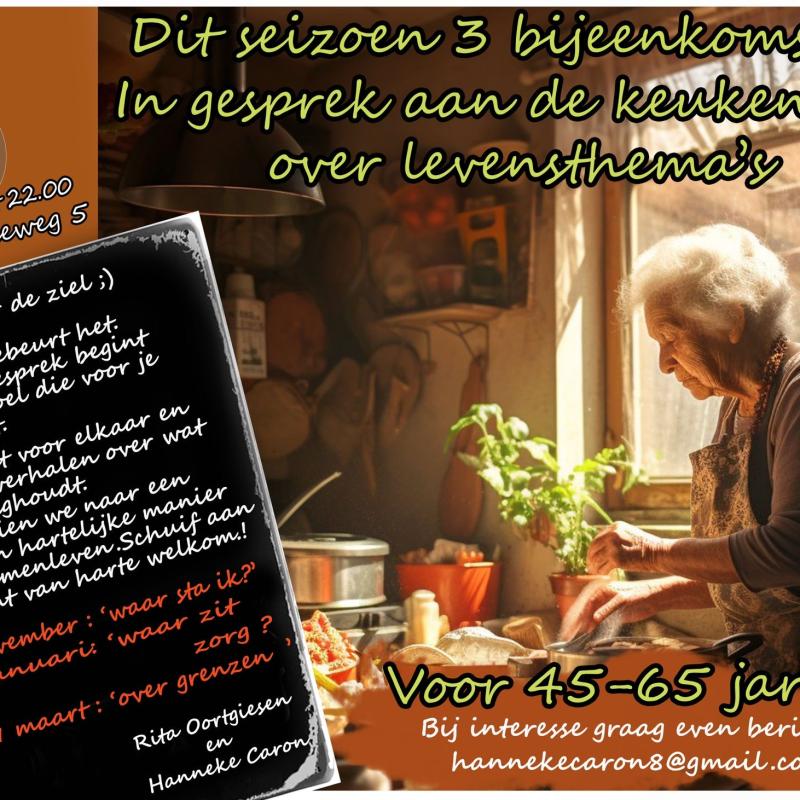 Gesprek aan de keukentafel